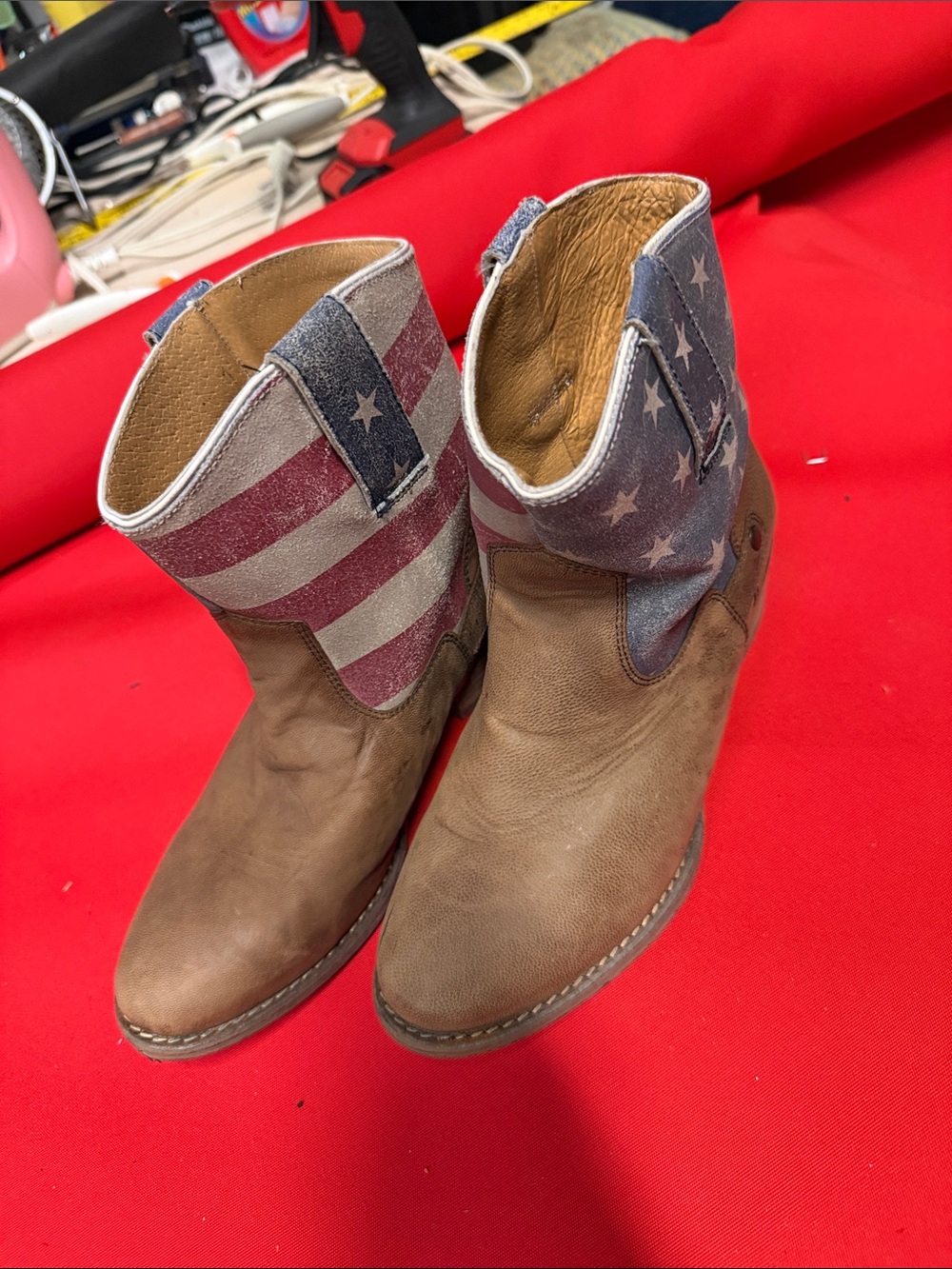 Women’s Sterling river Patriotic American Flag Cowboy Boots - sz 7.5